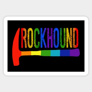 Rainbow Rockhound Rock Pick Geology Hammer Rockhounding Sticker